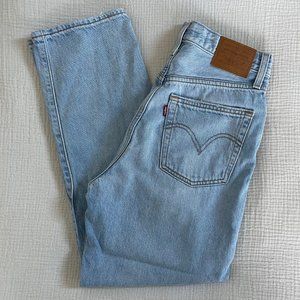 Levi's Ribcage Straight Jean in Middle Road sz 27